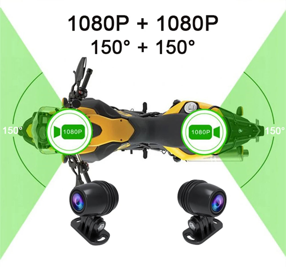 Dual 1080P Motorcycle DVR &ndash; Full Body Waterproof with WiFi GPS