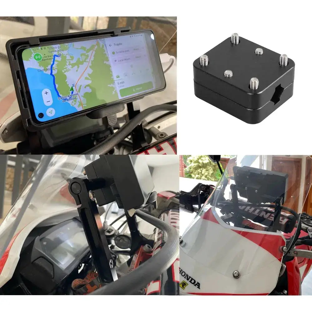 Aluminum Motorcycle Phone GPS Navigation Holder Mount Bracket For BMW R1200GS R1250GS LC Adv F900R CRF1000L 2012-2017 12mm 16mm by InterCyprus Trading Ltd