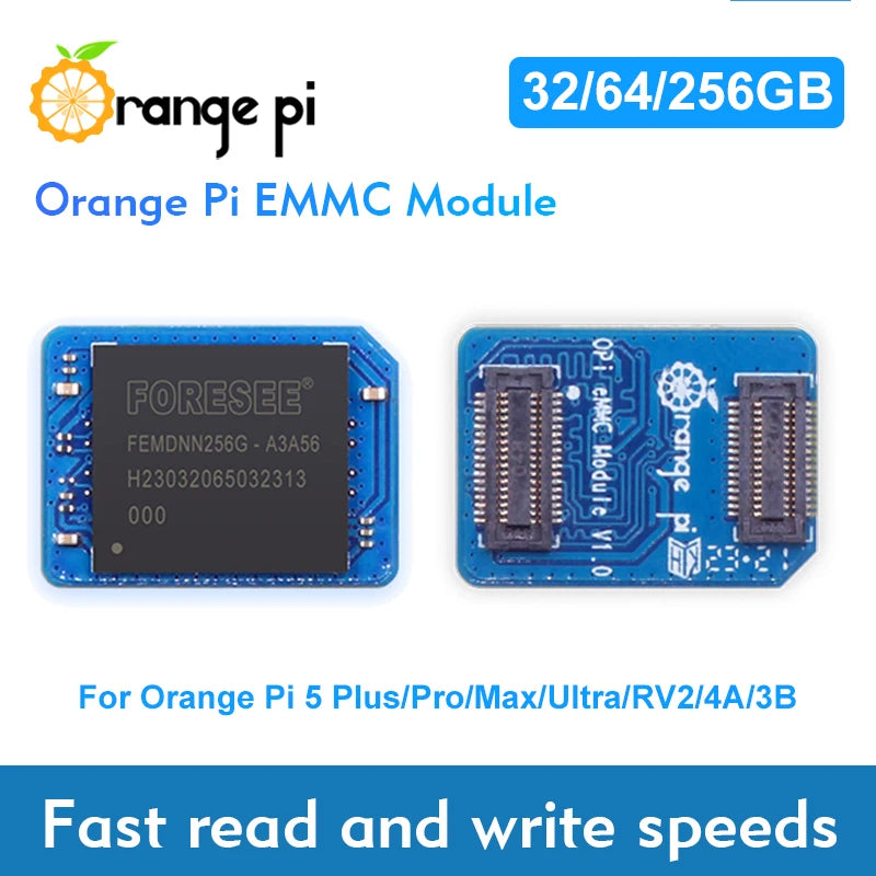 Orange Pi EMMC Module &ndash; Fast Read and Write Speeds 256GB