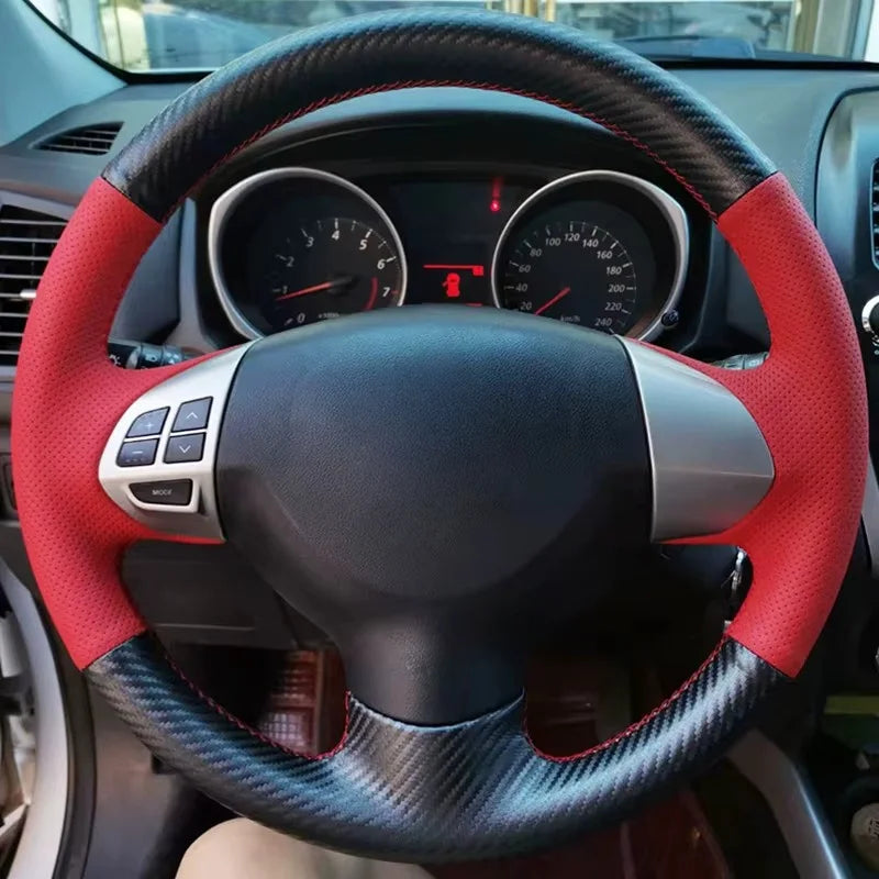 Stuurwielhoes van koolstofvezelleer voor Mitsubishi Lancer Outlander ASX
