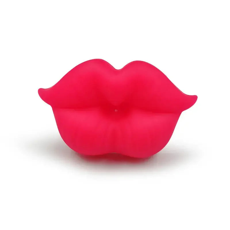 Kiss Lips Mustache Pacifier - Funny Silicone Soother for Babies Vigor Red