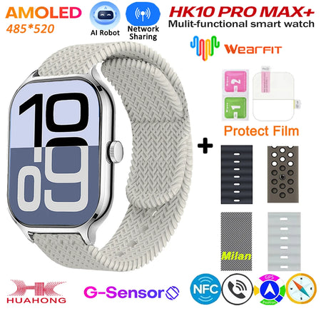 HK10 Pro Max GEN2 Smartwatch &ndash; AMOLED Display AI Assistant sp-gr-mi-si-oc-wh-bl