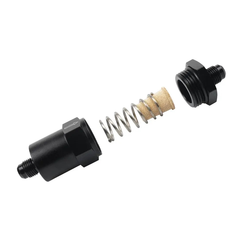 Aluminum 6AN Black Billet Inline Fuel Filter 30 Micron by InterCyprus Trading Ltd