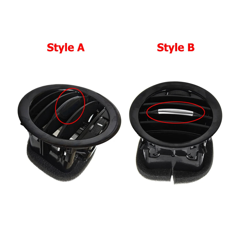 Cubierta de ventilación de aire acondicionado negra cromada para Opel Adam Corsa D