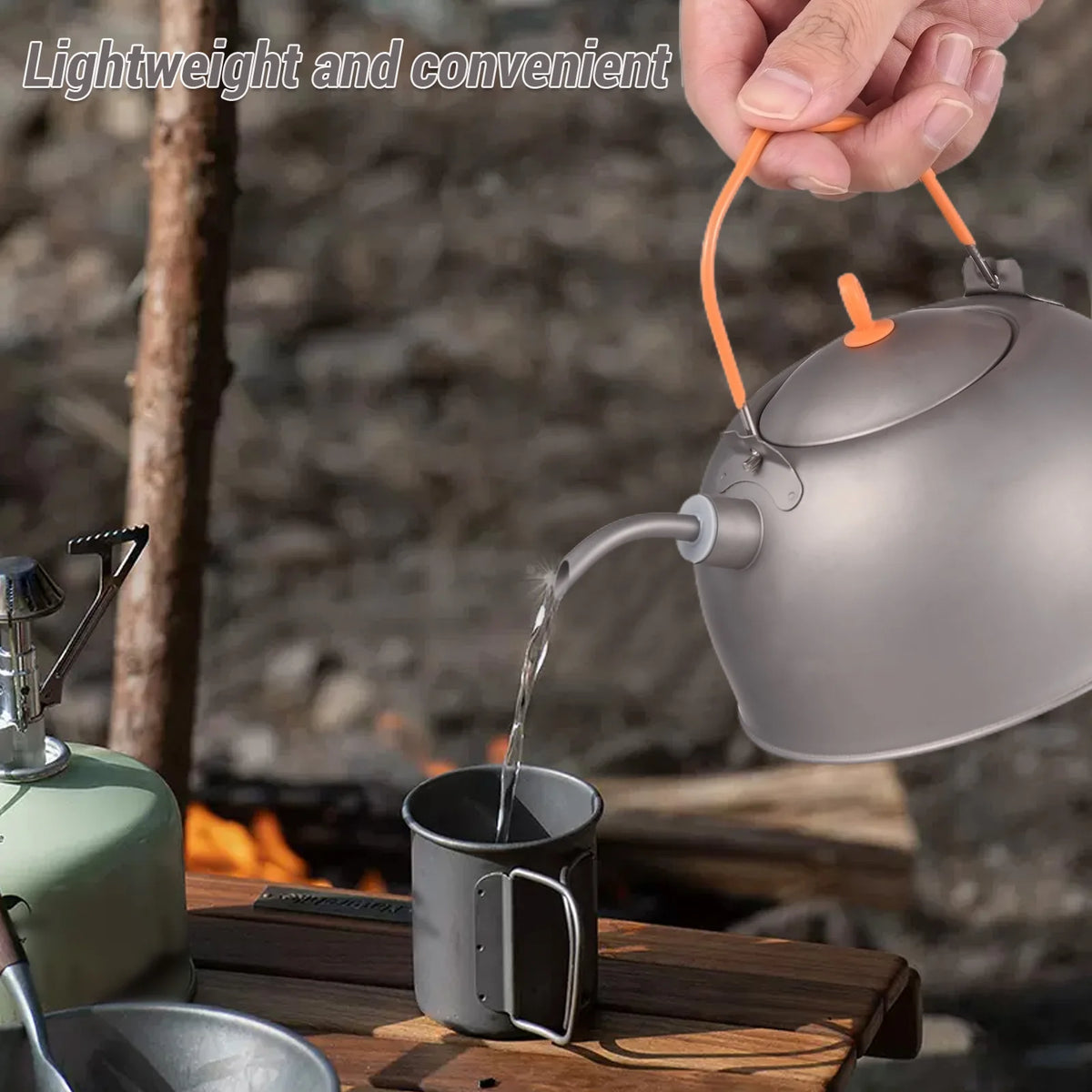 LIXADA Kettle &ndash; Titanium Spout 0.5L Ultralight For Camping
