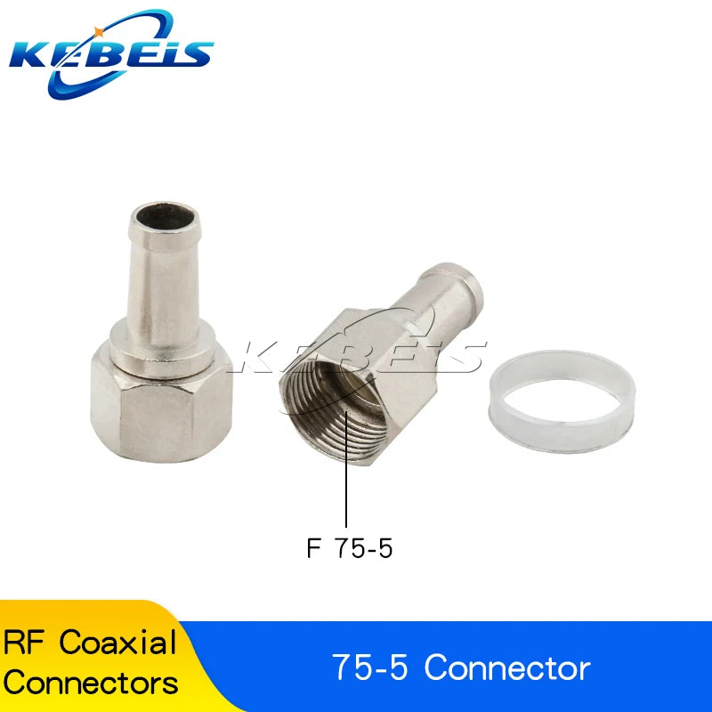 F Type to TV IEC Right Angle Adapter &ndash; Space-Saving Design 75-5 Connector