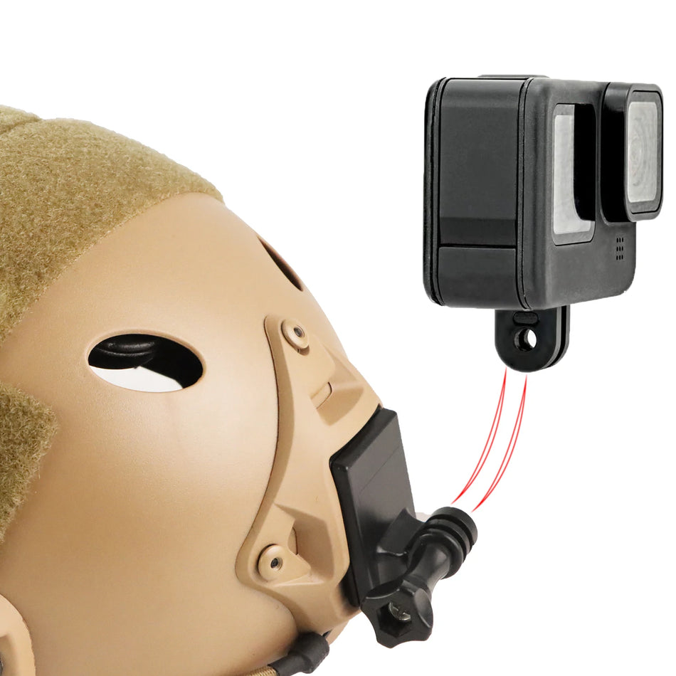 Adattatore per montaggio casco tattico in nylon per caschi NVG FAST MICH, compatibile con GoPro Hero Action Cams