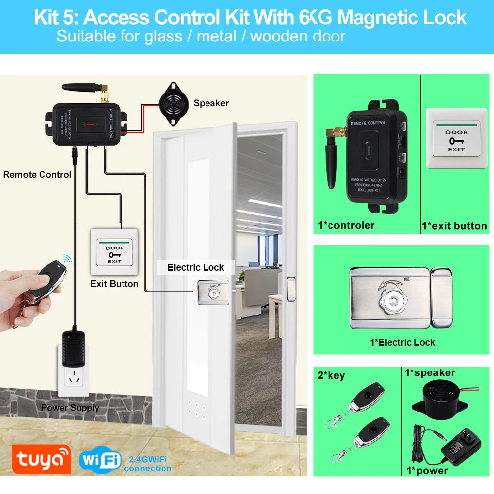 R01 - Smart Wifi Tuya Access Control Kit Remote Unlock Kit 5