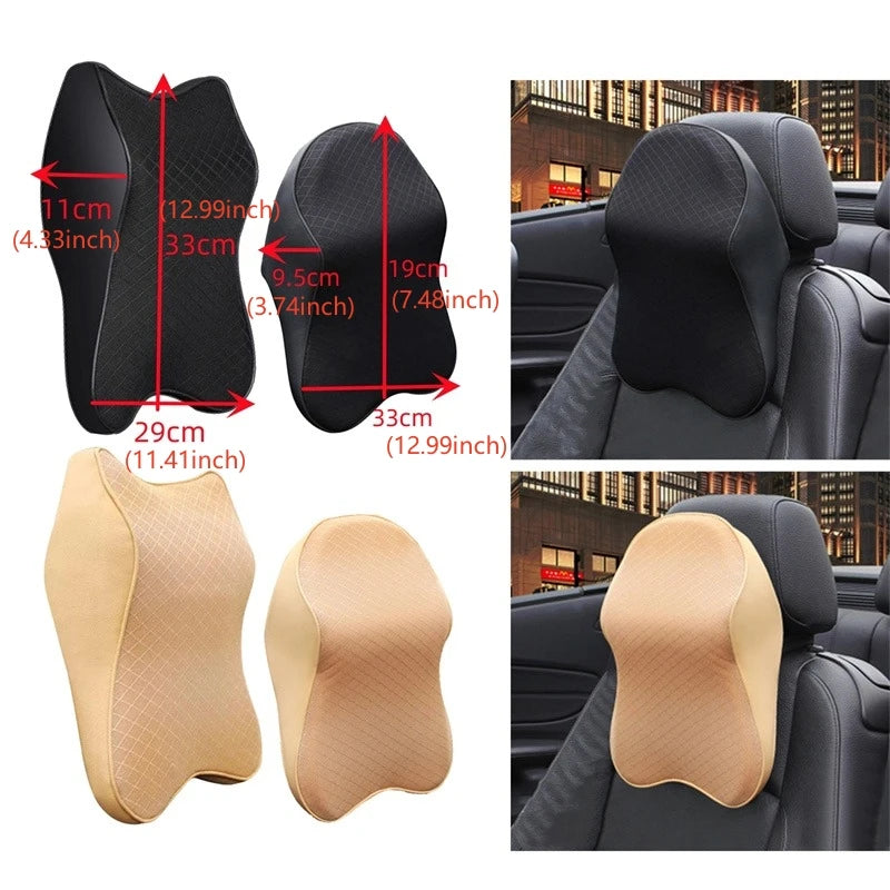 Car Headrest Memory Foam Neck Pillow &ndash; Breathable Comfort