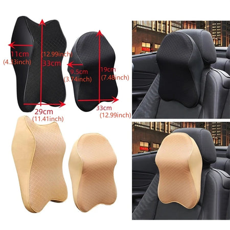 Car Headrest Memory Foam Neck Pillow &ndash; Breathable Comfort