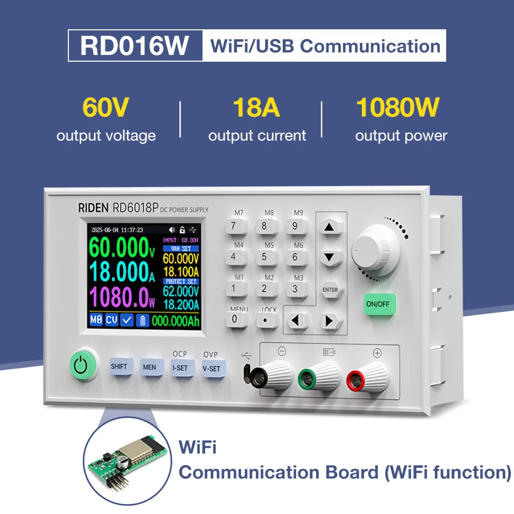 RD6018P D6018PW &ndash; Bench Power Supply USB WiFi Controller RD6018P-W