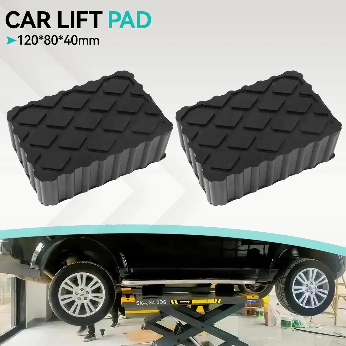 2Pcs Rubber Jack Pad Shock-Absorbing Support For Car Jacks Lifting Equipment Elastic Blocks Accessories by InterCyprus Trading Ltd