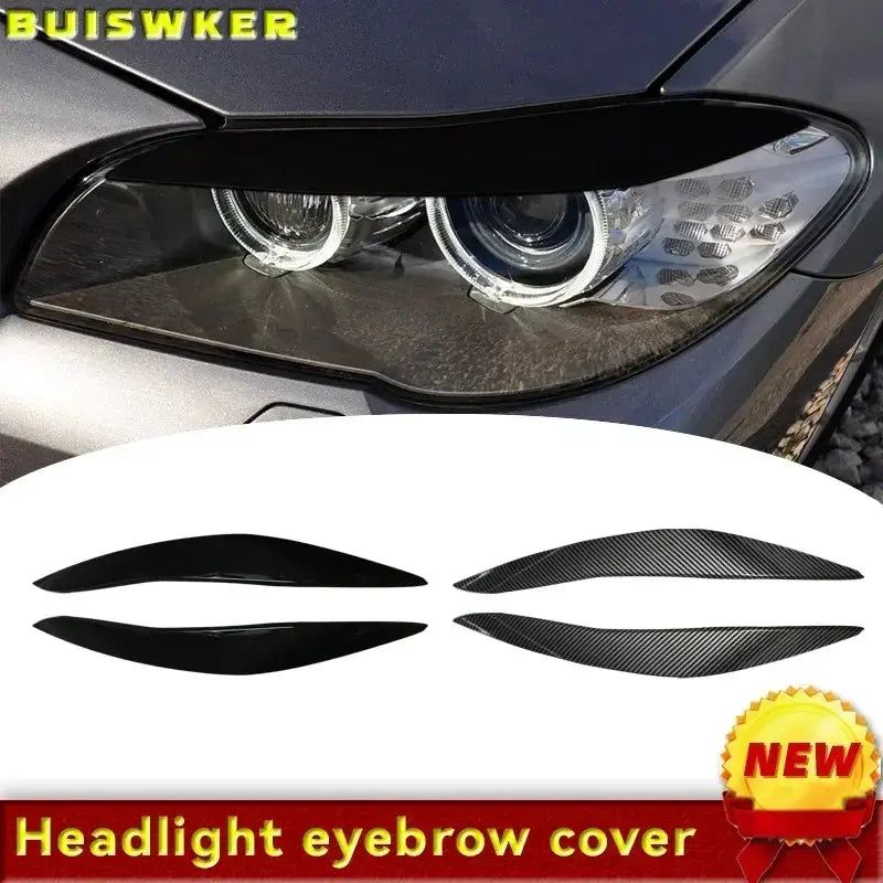 Carbon Fiber Headlights Eyebrows Eyelids For BMW 5 Series F10 F11 2011-2014 Front Headlamp Eyebrows Trim Car styling by InterCyprus Trading Ltd