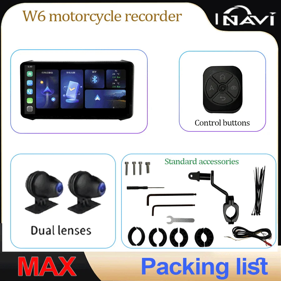 INAVI 6.1 Inch Waterproof LCD Display &ndash; Wireless Carplay Integration MAX1