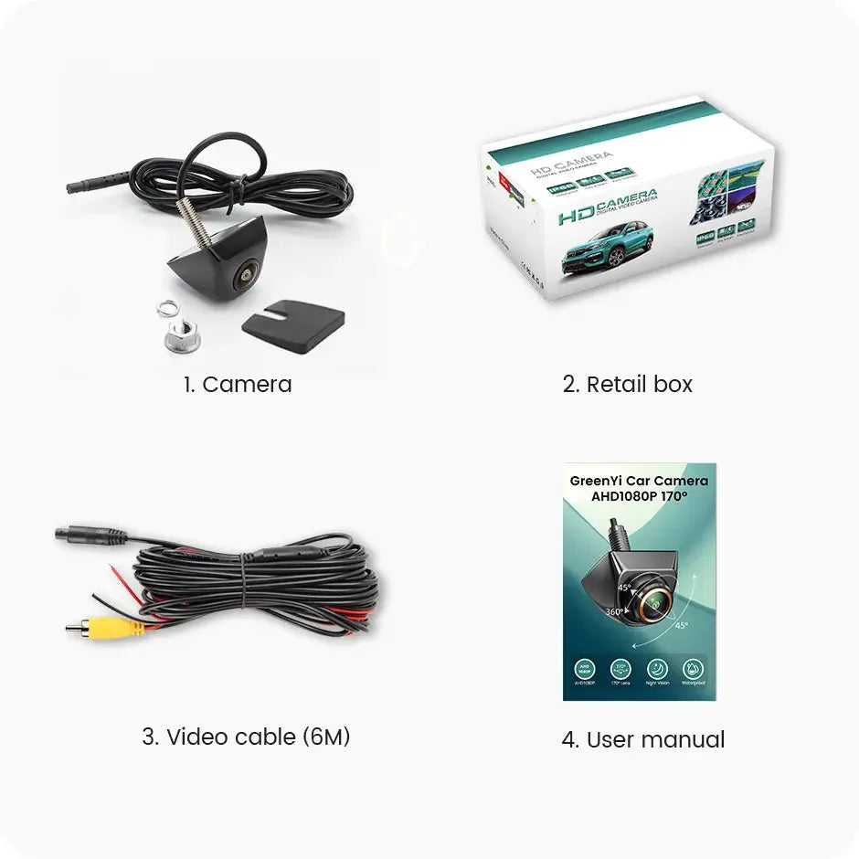 AHD 1080P Car Backup Camera With 170 Fisheye Lens And Night Vision by InterCyprus Trading Ltd