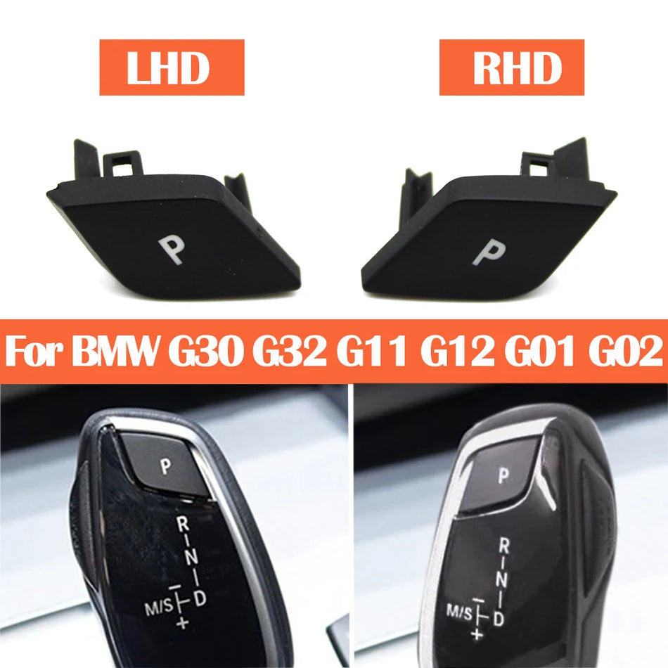 Gear Shifter P Button Cover for BMW 5 Series 6 Series 7 Series X3 X4 Rubberized PC ABS