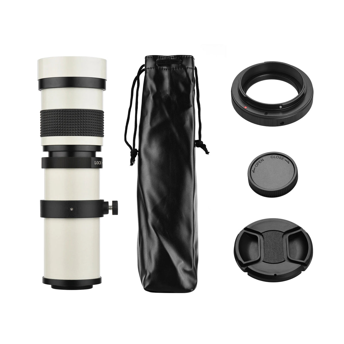 Camera MF Super Telephoto Zoom Lens 420-800mm &ndash; Long Reach WHITE