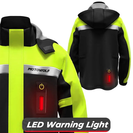 KEMITOUR Summer Motorcycle Raincoat &ndash; LED Alert Rain Gear