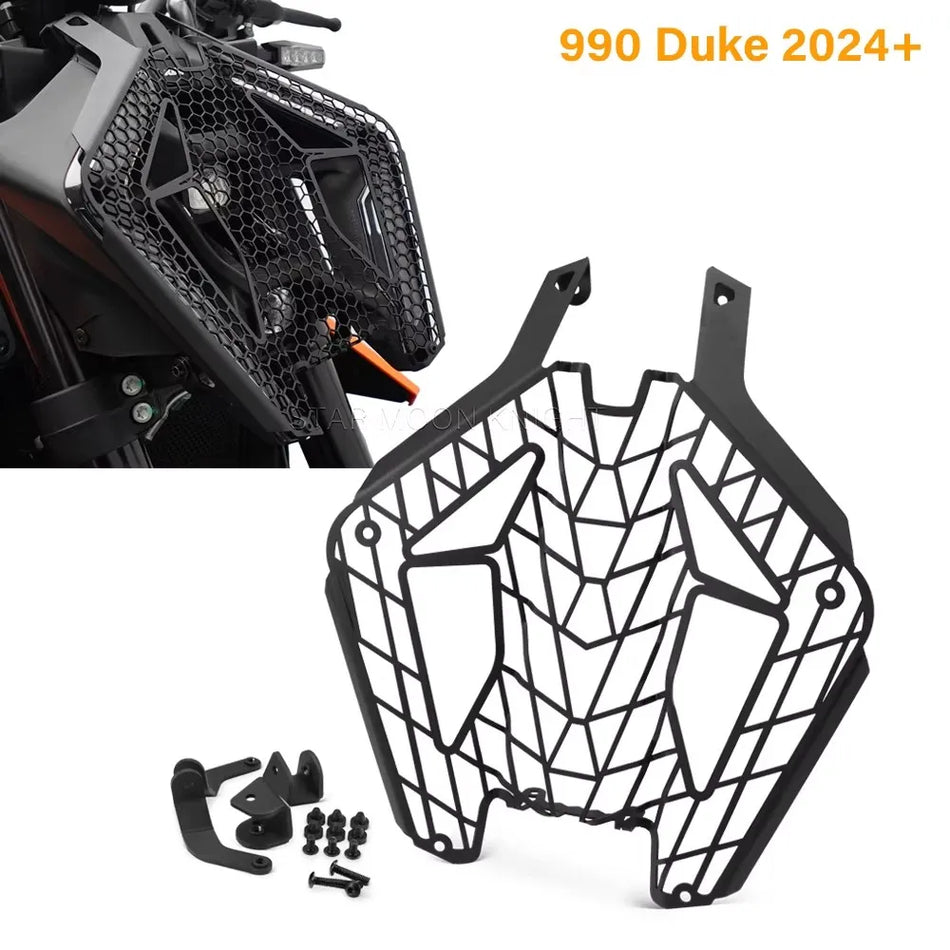 KTM 990 Duke Forlygtebeskytter Aluminium Protector til 2024 2025, Forlygte Skjold Cover