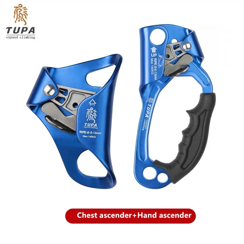 Chest Ascender &ndash; Lightweight Aluminum Body For Climbing Blue ascender set A
