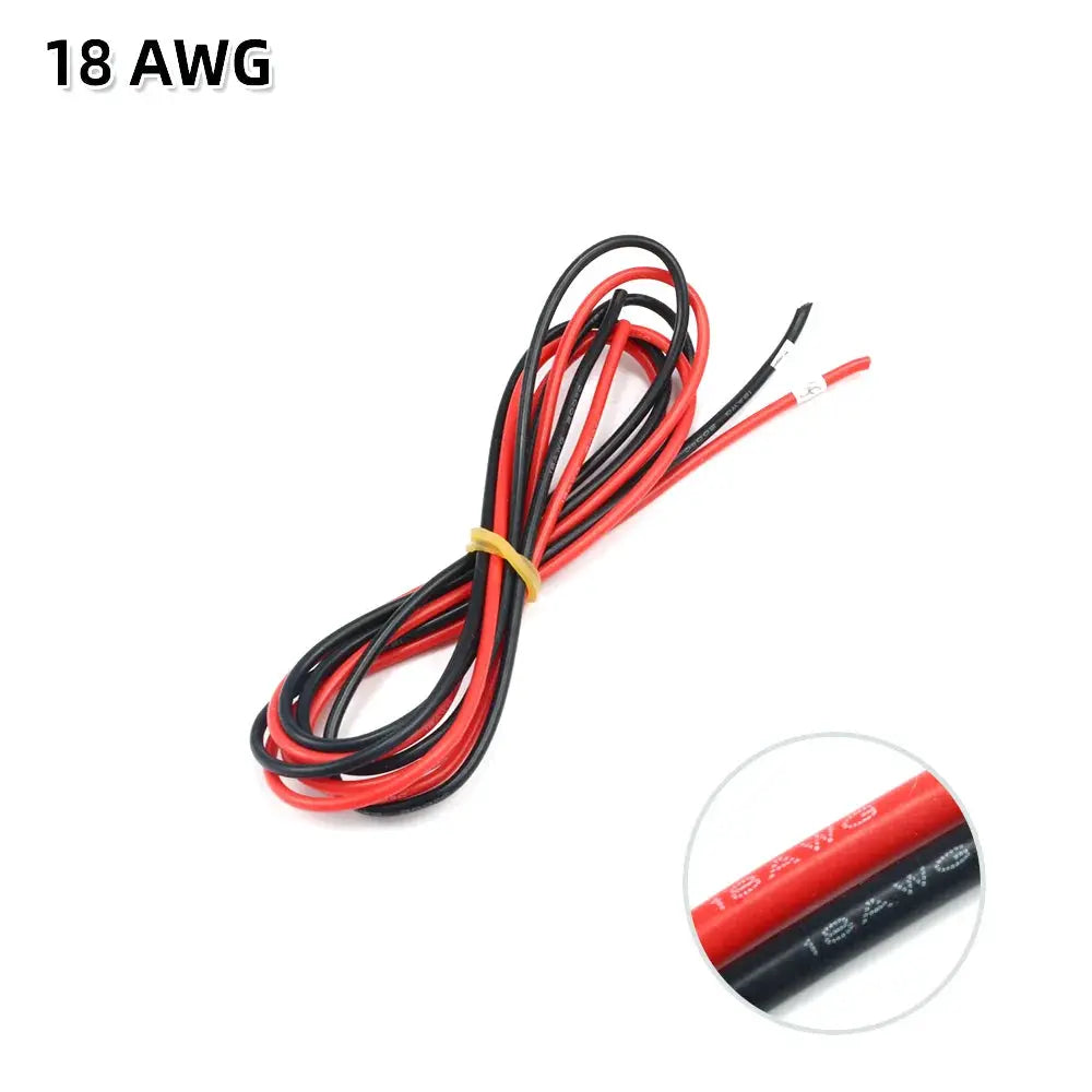 2 Meter Silicon Wire 8 10 12 14 16 18 20 22AWG Heatproof Soft Silicone Silica Gel Wire Cable (1Meter Red+1Meter Black) ) by InterCyprus Trading Ltd