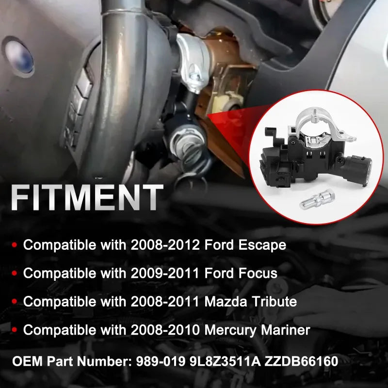 Kryt zámku zapalování s proti krádežovým šroubem pro Ford Escape, Focus