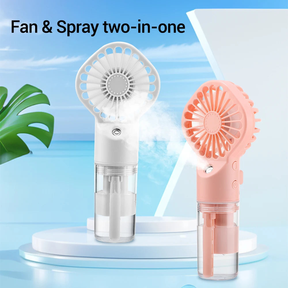 Portable USB Rechargeable Mini Air Conditioner &amp; Humidifier Fan for Home Office