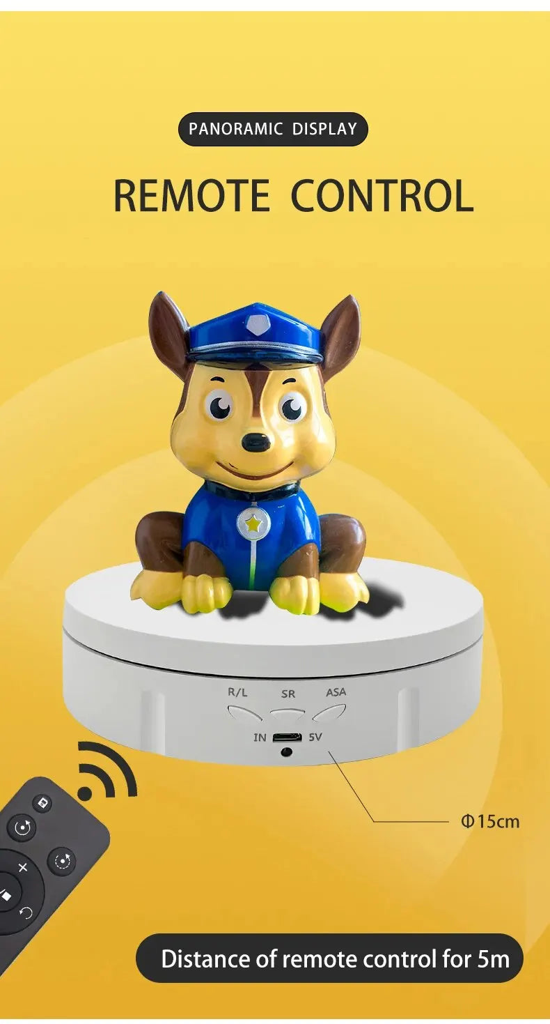 Electric Rotating Turntable with 3 Speed Modes &amp; USB Charging