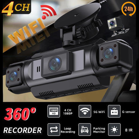 4 Channel WiFi Car Dash Cam
