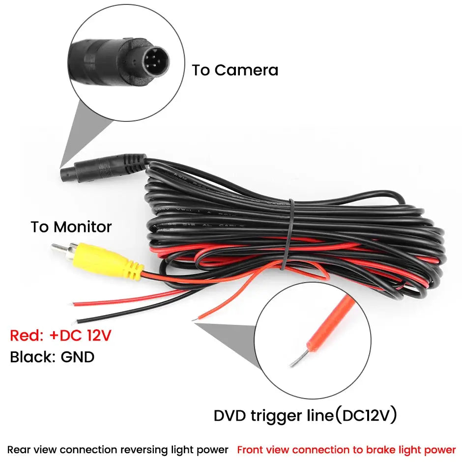 GreenYi 360° Adjustable AHD 1920x1080 Car Rear View Camera Mini Side/Front/Backup 170° Fisheye Lens Night Vision Vehicle Reverse by InterCyprus Trading Ltd