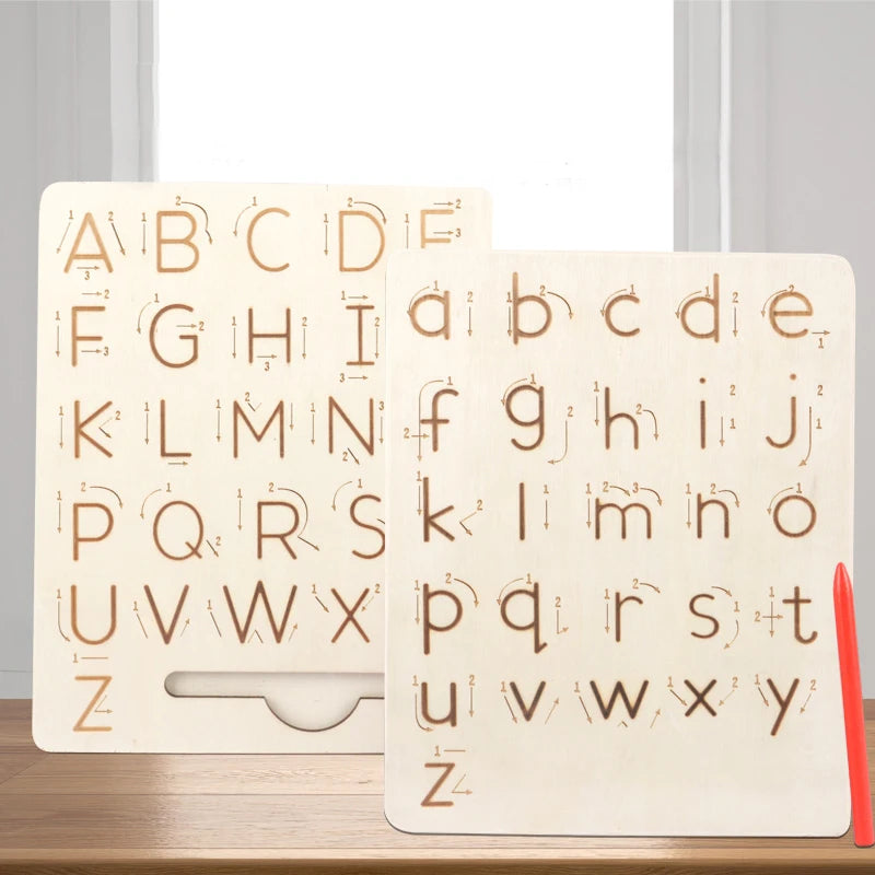 Wooden Alphabet Board For Kids - Handwriting Practice NB155C1