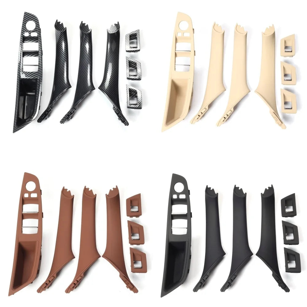 7-Piece Beige Interior Door Handle Trim Set For BMW 5 Series F10 F11 7-Piece Beige Interior Door Handle Trim Set For BMW 5 Series F10 F11