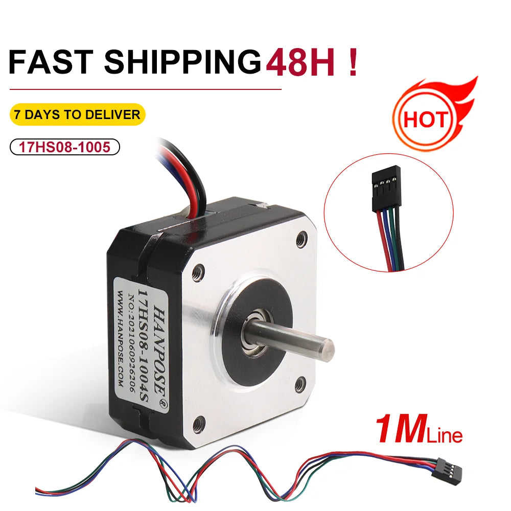 Nema17 Stepper Motor 20mm &ndash; High Holding Torque for CNC and 3D Printing CHINA / 17HS08-1004S x 1pcs