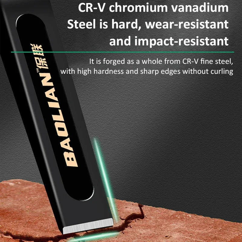 Chrome Vanadium Steel Flat Chisel with Hand Guard &ndash; 6/8/10/12 Inch Options