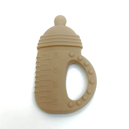 Silicone Baby Teething Stick &ndash; Safe and Biteable Design brown