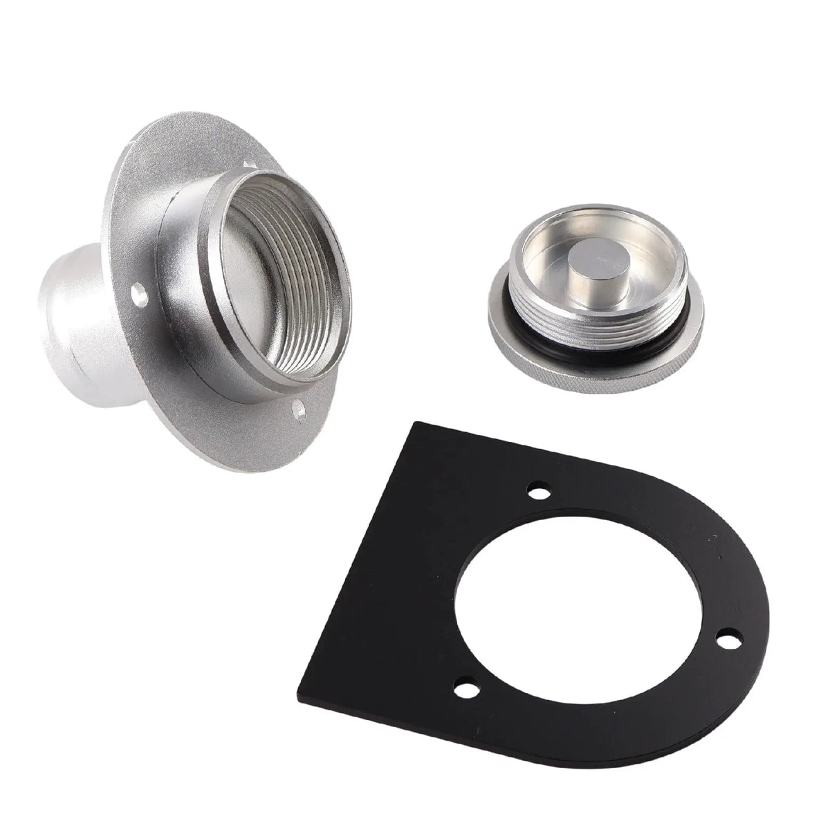 PIKBUK Fuel Tank Cap Assembly with Remote Filler Neck and Weld-On Steel Bracket for 2" Straight Hose 17-2530 by InterCyprus Trading Ltd