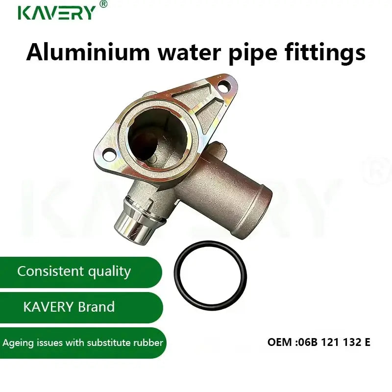 For 1pc Aluminium Water Hose Coolant Flange Au-di A4 B6 B7 S4 Seat Exeo 1.8T 2002 03 2004 05 2006-2008 06B121133D 06B 121 132 E by InterCyprus Trading Ltd