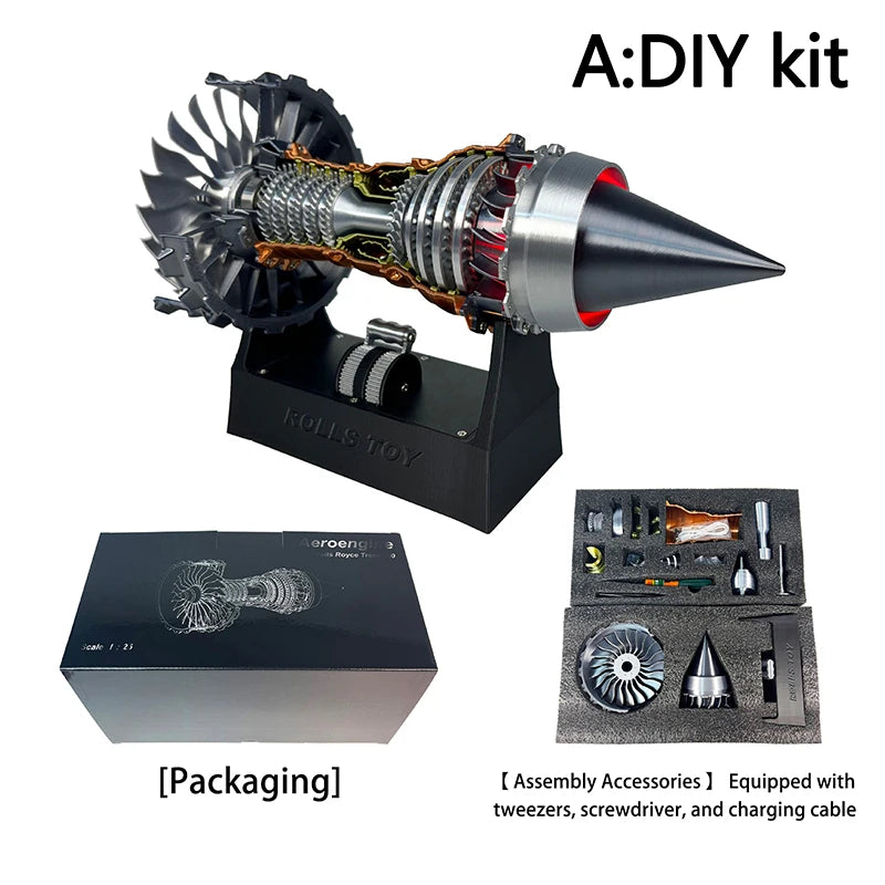 TR900 Turbofan Engine Model Kit - DIY Electric Simulation Toy for Science Enthusiasts A