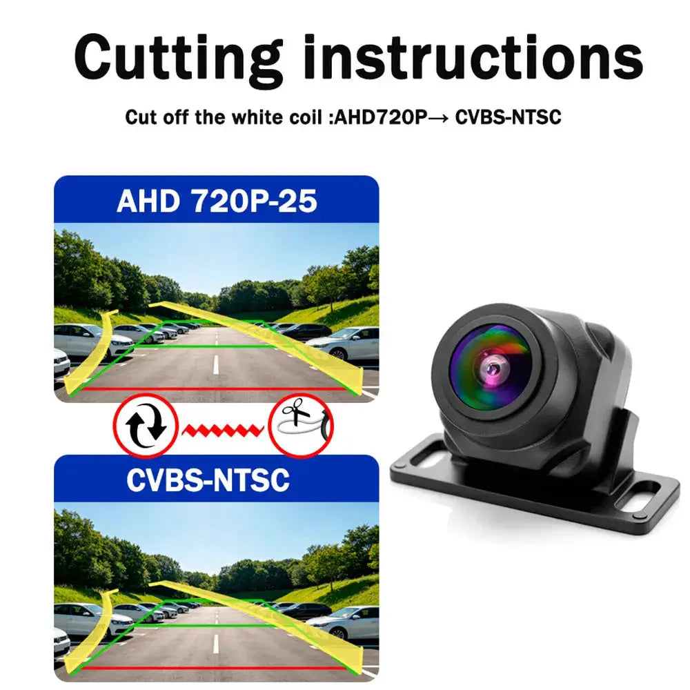 Dual Signal Dynamic Trajectory Backup Camera, 170° Wide View Adjustable Mount, Starlight Night Vision IP67 Waterproof Switchable by InterCyprus Trading Ltd