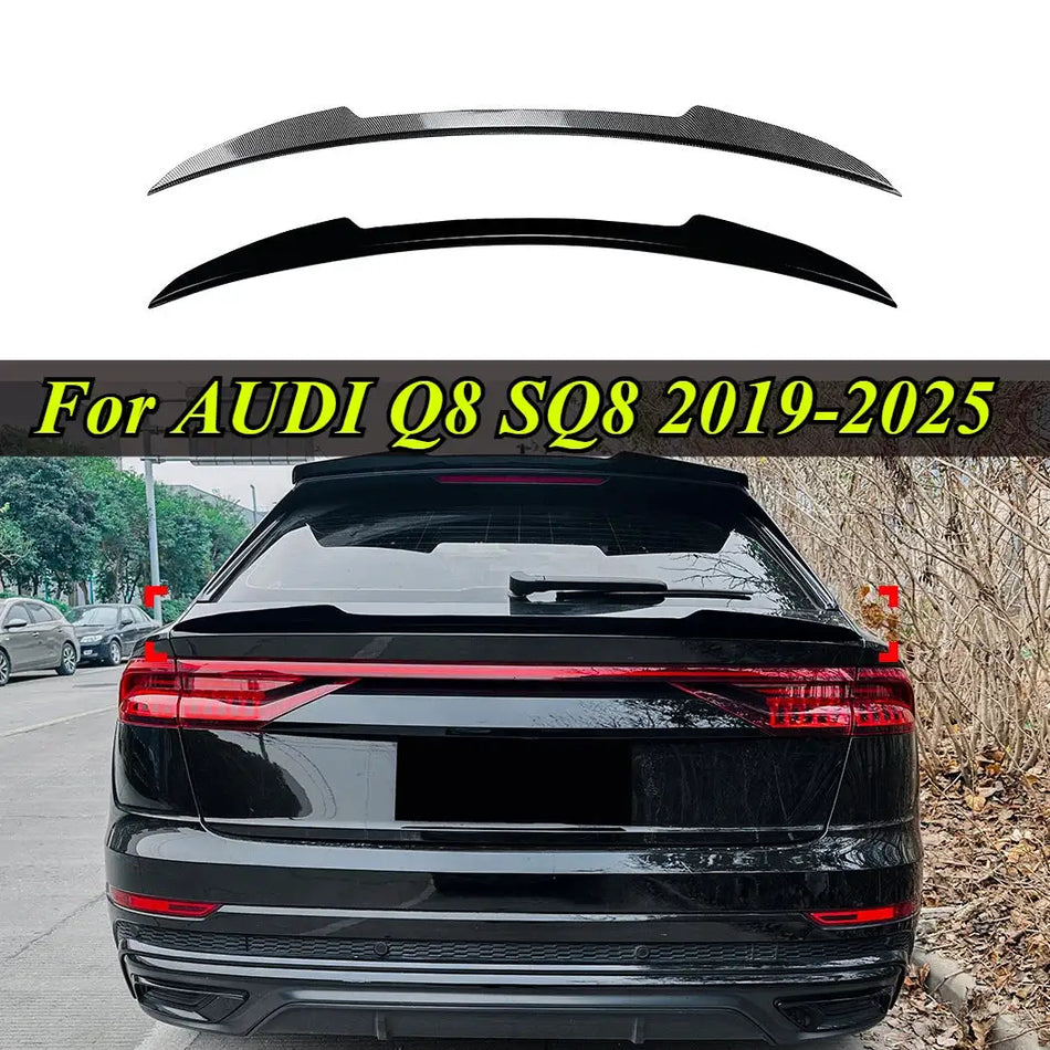 Audi Q8 SQ8 Zadní křídlo Tělo Kit Spoiler Rty Černá 2019 2025