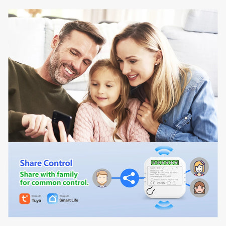 SLMPLEFUN WiFi Mini Smart Light Switch Module with 2-Way Control