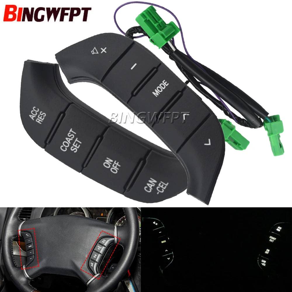 Black Steering Wheel Cruise Control Switch Button 8602A045 8701A383 8602A006 8701A066 For Mitsubishi Pajero 2007-2016 by InterCyprus Trading Ltd