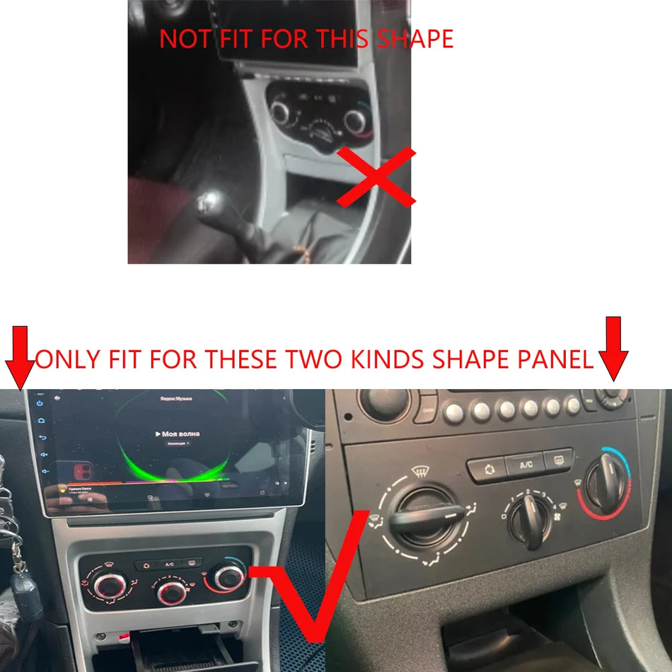 Jungiklio rankenėlės rėmas Peugeot 307 ir Citroen C-triomphe C4, aliuminio lydinio interjero apdaila