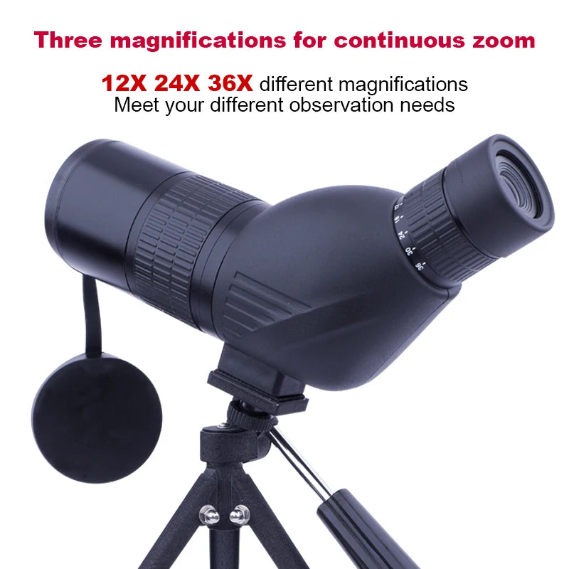 12-36X50 HD Zoom Monocular &ndash; Waterproof Anti-Fog Bak4 Prism