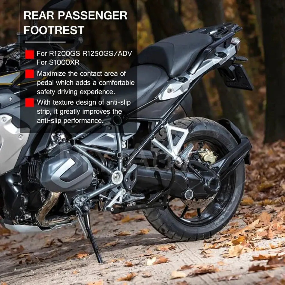 Motorcycle Rear Footpegs Footrests Foot Rest Peg Pedal For BMW R1200GS R1200 GS R1250GS R1250 GS ADV GS1200 Adventure 2018-2022 by InterCyprus Trading Ltd