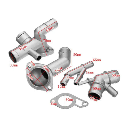 4pcs Flange Coolant Kit Heavy Duty with Accessory Connector Maintenance Kits Replacement for 337 1.8T 06A121132A by InterCyprus Trading Ltd