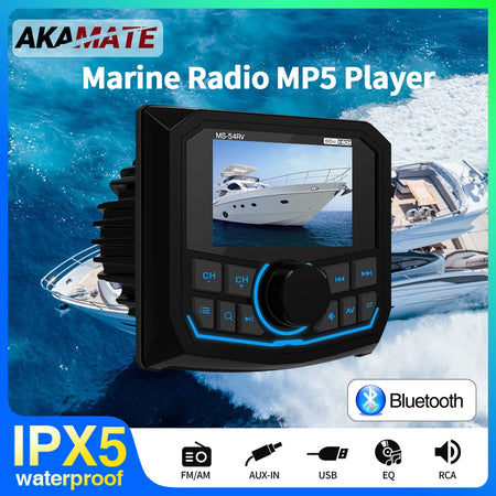AKAMATE MS-54RV Boat Radio &ndash; Waterproof IPX5 Bluetooth