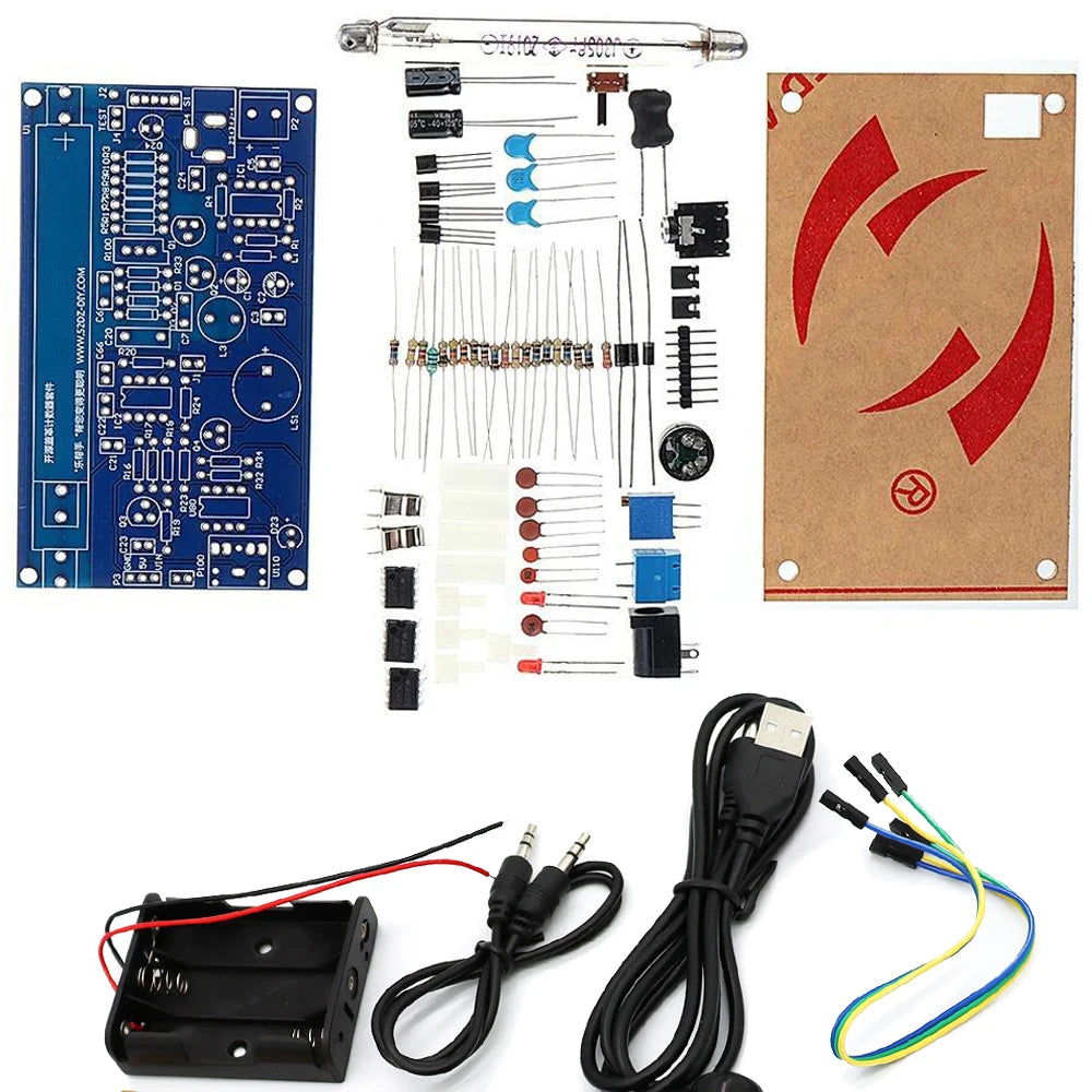 Assembled DIY Geiger Counter Kit - High Precision Radiation Detector System requires assembly