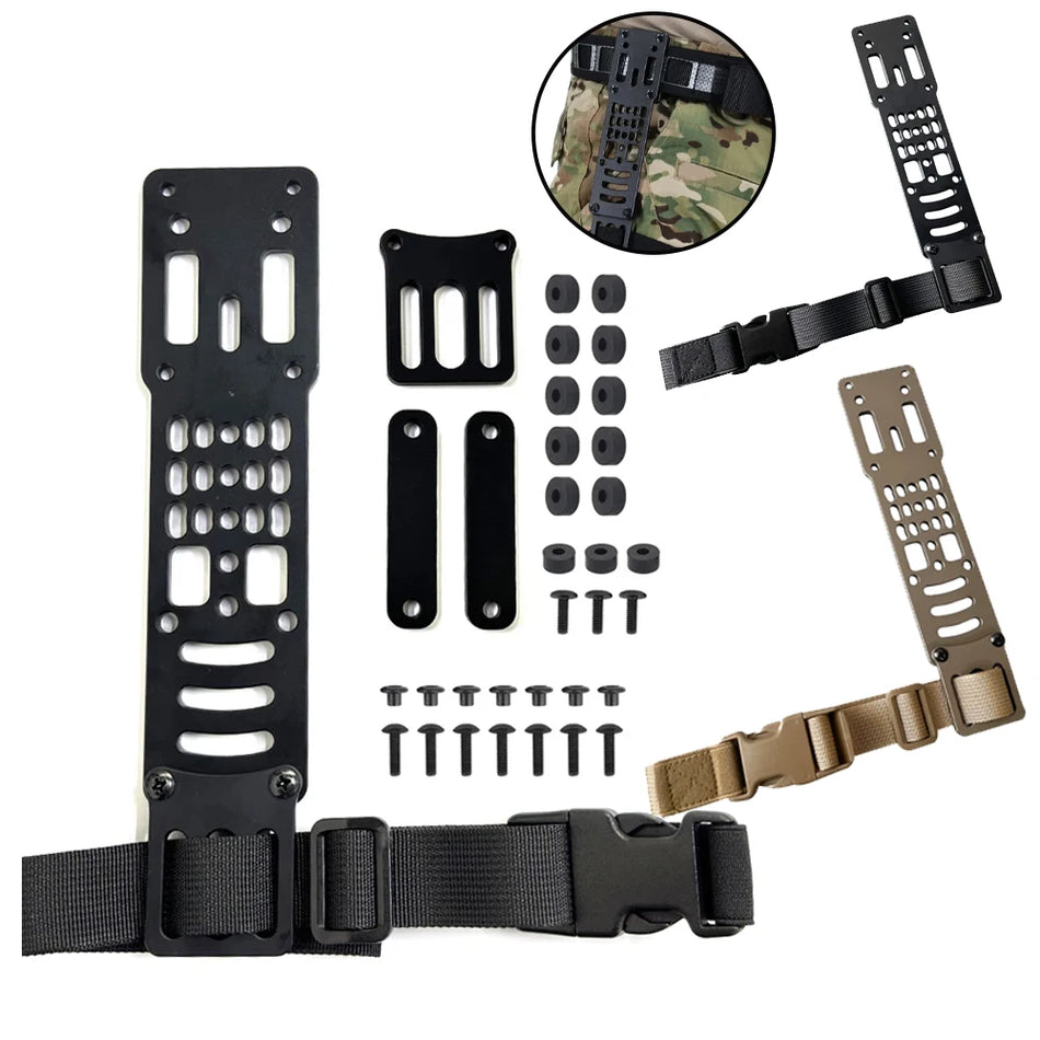 Taktični pištolski holster adapter za nogo z QLS združljivo kovinsko ploščo