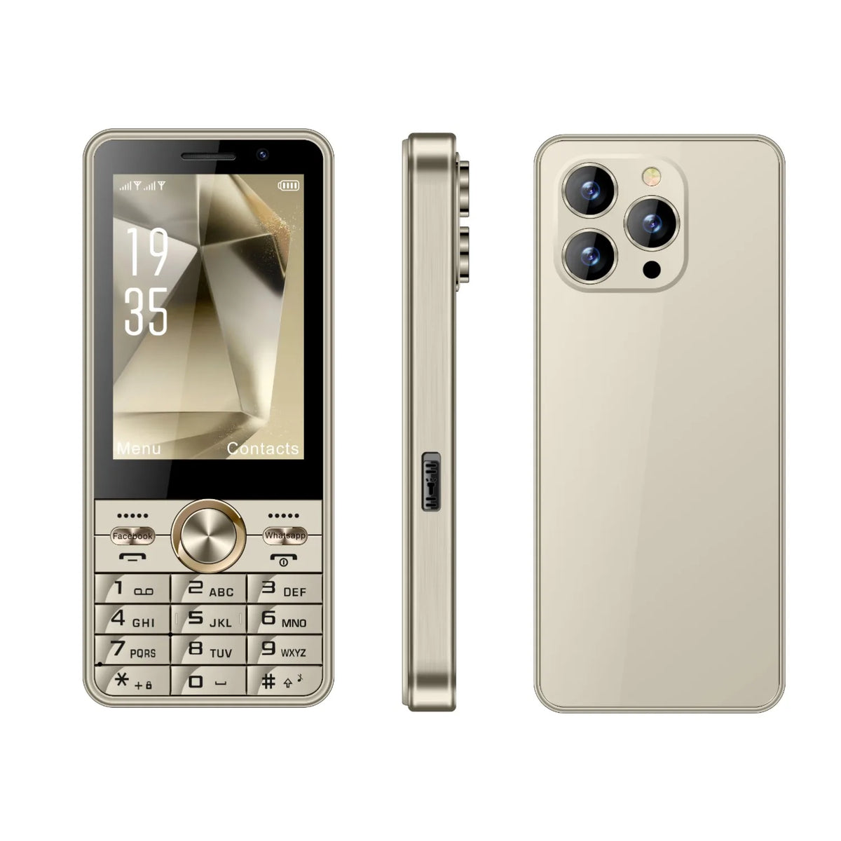 4G LTE 3.5 Inch Touchscreen Keypad &ndash; Budget Android 8.1 Gold / 2 G / Full set